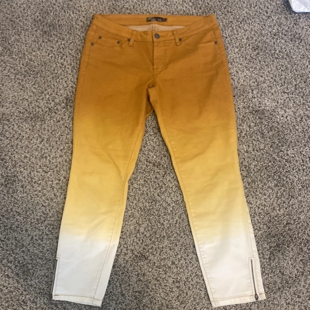 PrAna Jet Capri Yellow Mustard Ombré 8/29